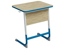 Стол 1-местный школьный 5-7 г/р "Нова" регулируемый (дуб "Бардолино"/синий, м/к белый/синий)