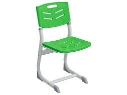 Стул школьный ученический 3-5 г/р "Логика" PL регулируемый (зеленый, м/к белый)