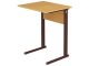 Стол школьный 1-местный 6 г/р нерегулируемый (бук, м/к коричневый, прямоугольная труба)