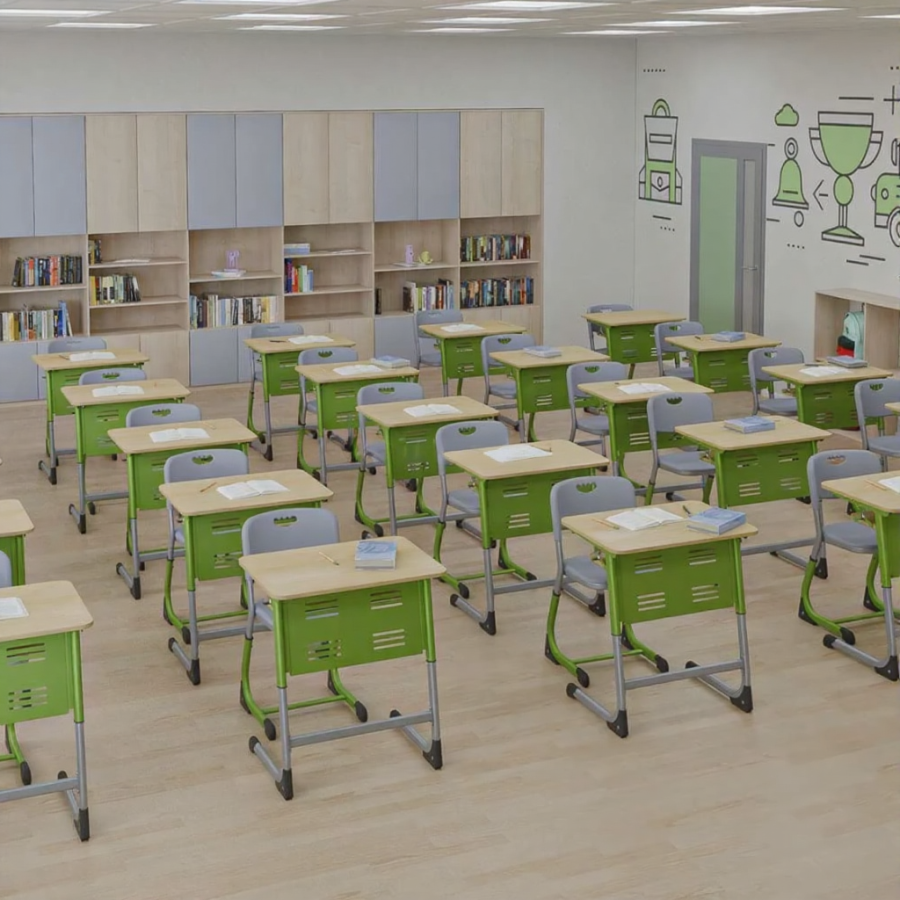 Парта 1М Smart с регулировой угла наклона (Перф. Экран)