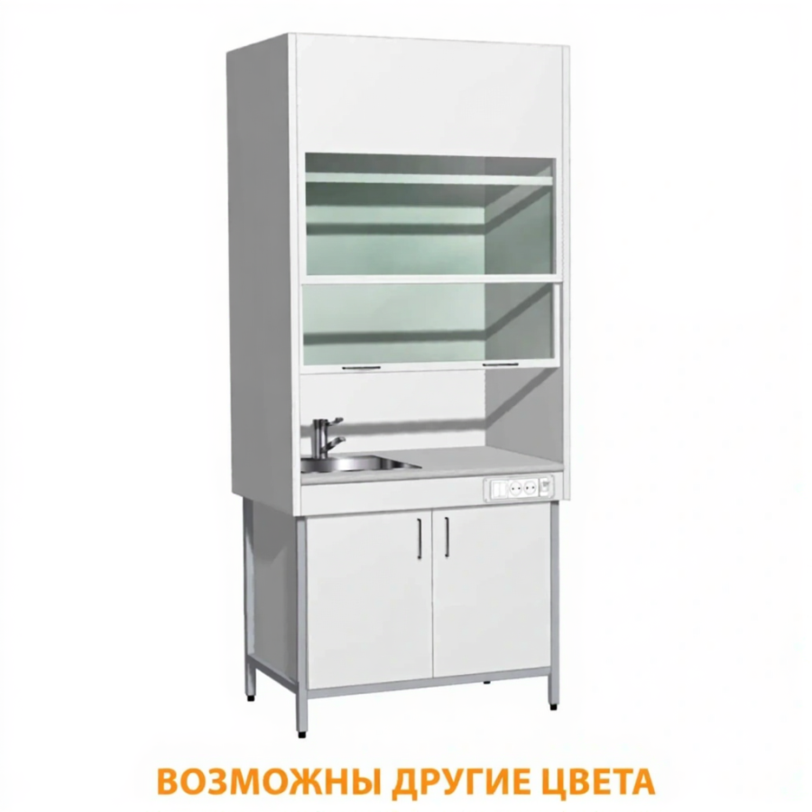 Шкаф вытяжной металлический «Премиум» (столешница керамика) ШМВ-3 (1200х680х2200)