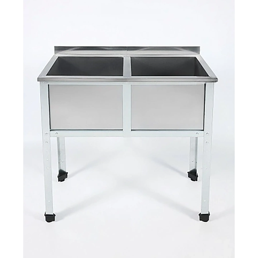 Ванна моечная двухсекционная с бортом ВМС-2/5-Б-ЭК