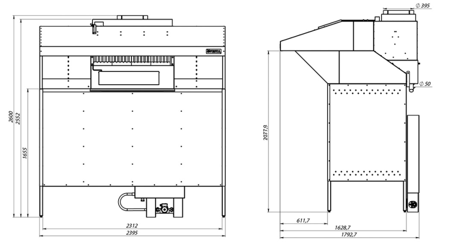 ЗОНТ вытяжной VESTA V3