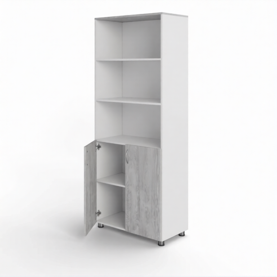 Шкаф для документов ШД-27 (ЛДСП белый, дуб канадский)