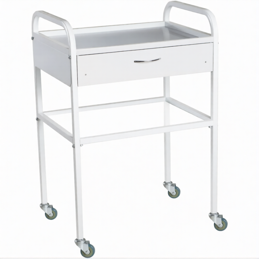 Столик медицинский инструментальный СМИ-02-01 (полки металл, колёса пластик)