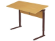 Стол с наклоном столешницы 0-35° школьный 2-местный 4-6 г/р регулируемый (бук, м/к коричневый, прямоугольная труба)
