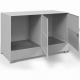 Шкаф для 2-х еврокубов ДКБ-2700, решетчатый настил, сточный поддон