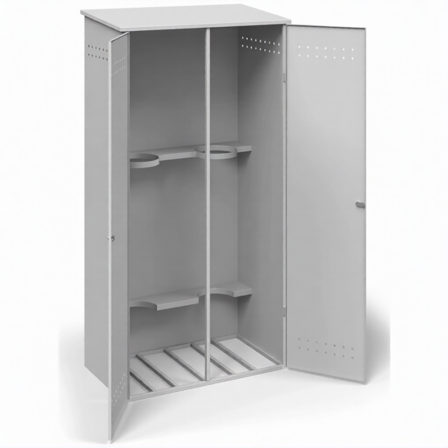 Шкаф металлический для газовых баллонов ШГБК усиленный (1920х1000х560)