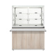Прилавок нейтральный с витриной Luxstahl ПНВ-1200 Premium (нерж.)