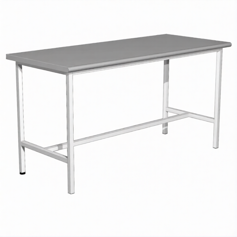 Стол для врача рабочий СЛ-1 (1400х600х750) (постформинг серый, каркас белый)