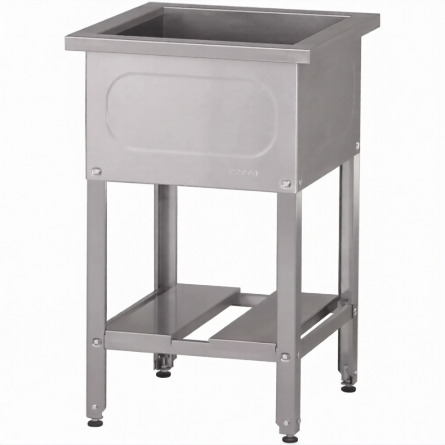 Ванна моечная ВМСн 1010  1 м/о 910х430х350 (полка с отв., борт; ножка угл.)