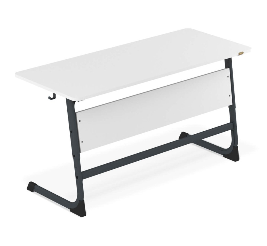 Cтол ученический белый снег/антрацит SHT-TN11/3-5