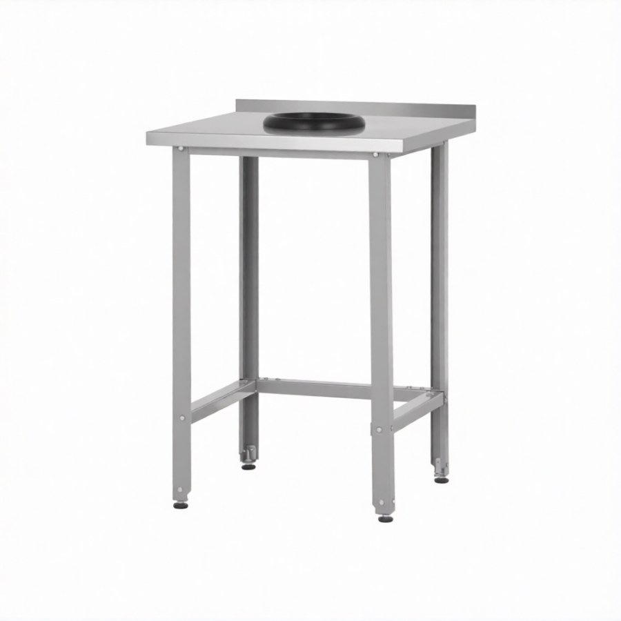 Стол СПРн 860х800х700 «Norma Ral» сбор отходов, борт (полка-обвязка разб.; ножка проф., тр. 40)