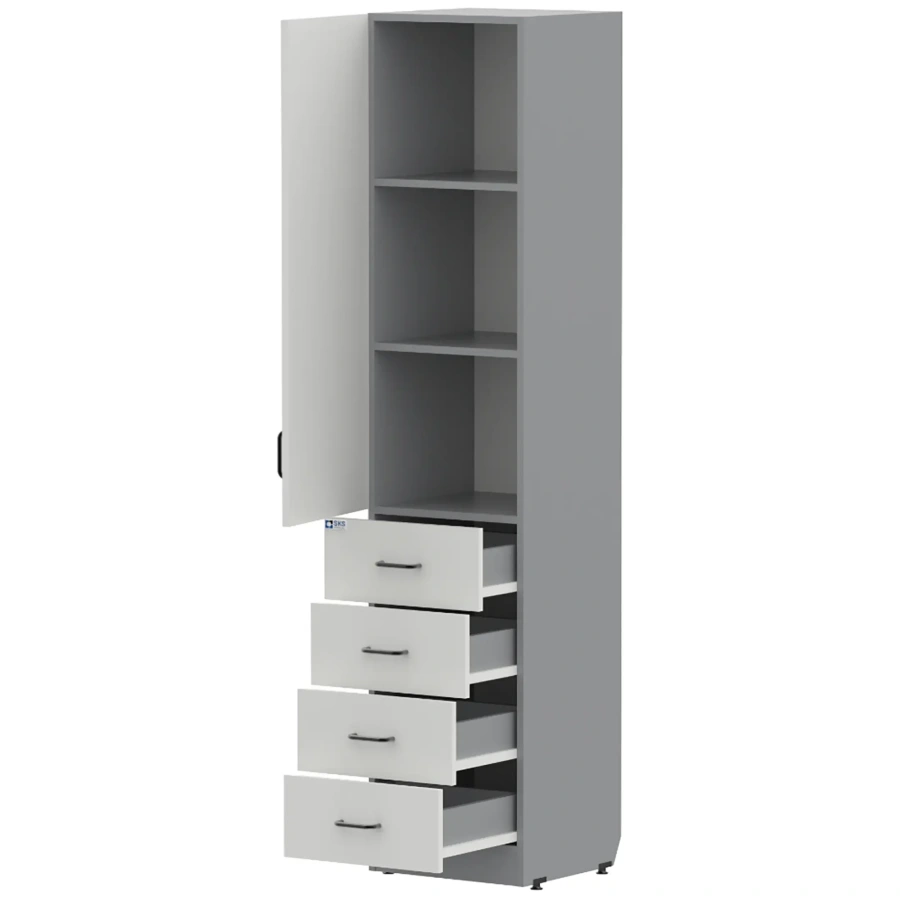 Шкаф-колонка для документов GRAY LITE 4