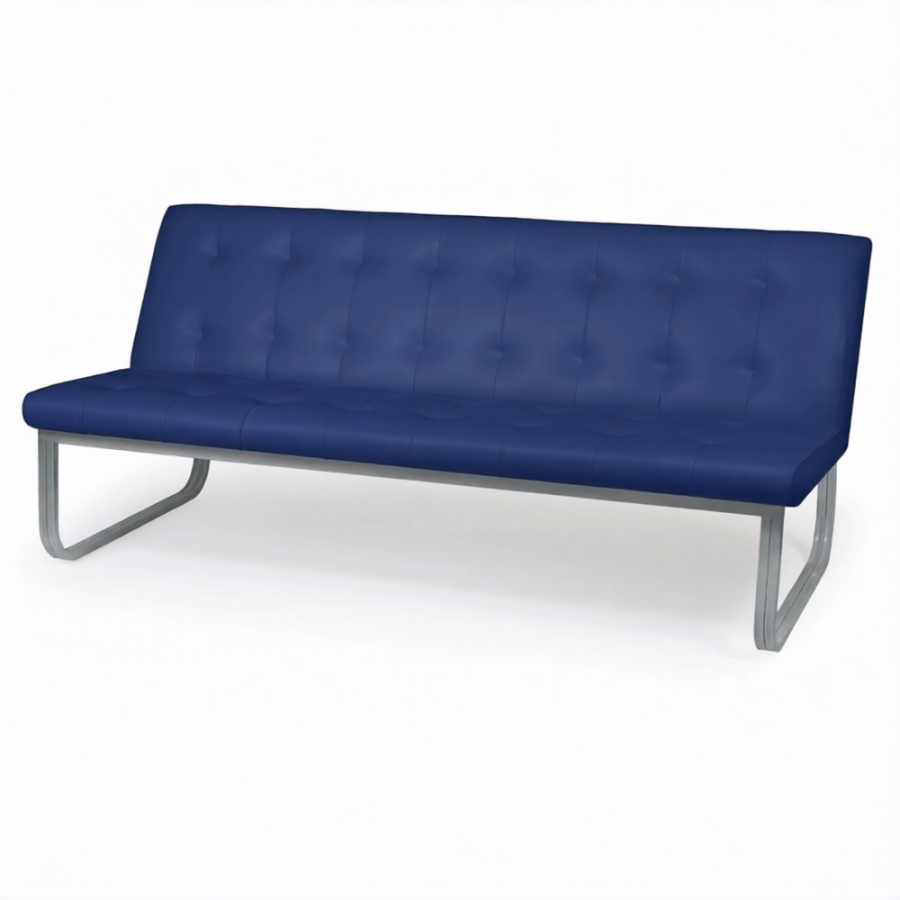 Диван трехместный ДО-6/3 (кожзам Эконом белый, каркас серый)