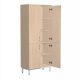 Шкаф для документов и материалов ШД-3.1 (ЛДСП дуб молочный, каркас белый)